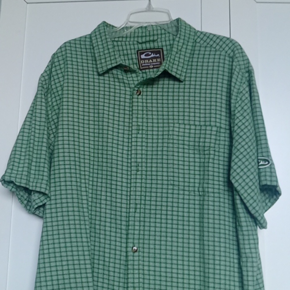 Drake Clothing Co Short Sleeve Button Down Shirt Size XL EUC